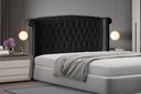 Ver imagem 2 de Cabeceira de Cama Box Luxo King 195 Cm Suede Preto Eli Móveis
