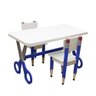 Conjunto Mesa e 2 Cadeiras Infantil Formato Lápis Tesoura:azul - 3