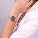 Ver imagem 3 de Relógio Feminino com Strass Cravejado Dourado/Preto + Caixa
