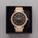 Ver imagem 4 de Relógio Feminino com Strass Cravejado Dourado/Preto + Caixa