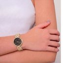Ver imagem 2 de Relógio Feminino com Strass Cravejado Dourado/Preto + Caixa