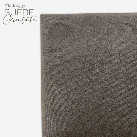 Cabeceira Pétala 120cm para Cama de Solteiro:suede Grafite