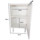 Ver imagem 2 de Armário com Bancada Balcão Multiuso MDF Puxador Perfil 54cm