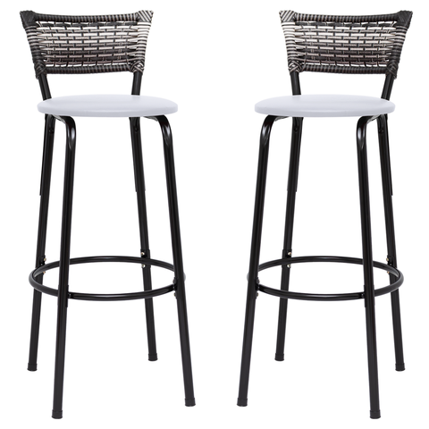 Kit 2 Banquetas Alta para Cozinha Junco Degradê Bancada Bistrô Balcão Ilhas Área Gourmet Piscina