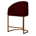 Ver imagem 1 de Poltrona Estilo Banqueta Decorativa Mia Tecido em Suede Base Metal Bronze - Estopar Poltrona Mia Sue