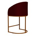 Ver imagem 4 de Poltrona Estilo Banqueta Decorativa Mia Tecido em Suede Base Metal Bronze - Estopar Poltrona Mia Sue