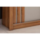 Ver imagem 6 de Guarda Roupa Casal 3 Portas de Correr (1 C/ Espelho) e 2 Gavetas Moema Flex Amêndola/nude ou Preto