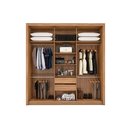 Ver imagem 4 de Guarda Roupa Casal 3 Portas de Correr (1 C/ Espelho) e 2 Gavetas Moema Flex Amêndola/nude ou Preto