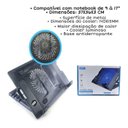 Ver imagem 4 de Suporte de Notebook Ventilação com Cooler Led Resfriador