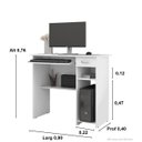 Ver imagem 1 de Mesa para Computador Viena 1 Gaveta Space Cor Branco - Jm Casa Dos Móveis
