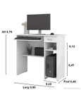 Ver imagem 1 de Mesa para Computador Viena 1 Gaveta Space Cor Branco - Jm Casa Dos Móveis