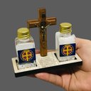 Ver imagem 4 de Kit Sacramental Medalha de São Bento - Água Sal e Crucifixo Fornecedor 30 4031