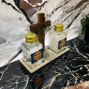 Ver imagem 2 de Kit Sacramental Medalha de São Bento - Água Sal e Crucifixo Fornecedor 30 4031