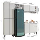 Ver imagem 3 de Cozinha Compacta Julieta Balcão 3 Portas + Paneleiro 4 Portas Branco - Bela Móveis