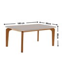Ver imagem 2 de Mesa de Jantar Liz 6 Cadeiras Lira Tampo MDF com Vidro