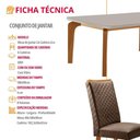 Ver imagem 3 de Mesa de Jantar Liz 6 Cadeiras Lira Tampo MDF com Vidro