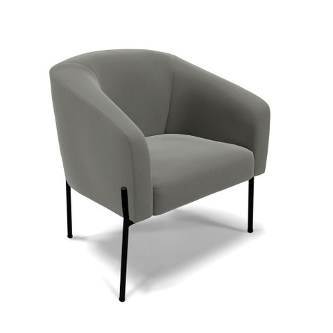 Cadeira Sala de Jantar Pé de Ferro Preto Kit 2 Stella Suede D03 - D’Rossi