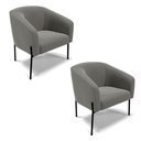 Ver imagem 3 de Cadeira Sala de Jantar Pé de Ferro Preto Kit 2 Stella Suede D03 - D’Rossi
