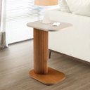 Ver imagem 1 de Mesa Lateral em Madeira Maciça Tampo Off White - Linha Aurora