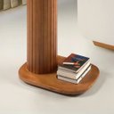 Ver imagem 2 de Mesa Lateral em Madeira Maciça Tampo Off White - Linha Aurora