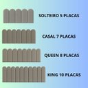 Ver imagem 4 de Cabeceira Solteiro Design Nuvem 45cm 5 Placas em Suede Macio:azul Marinho