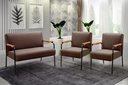 Ver imagem 2 de Conjunto Jade 2+1+1 Lugares Cor:Veludo Marrom 260