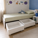 Ver imagem 2 de Caixa Baú Gaveta com Rodízios para Brinquedos para Cama