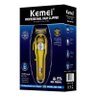 Maquina De Cortar Cabelo Profissional Kemei 1986 Gold Ouro Edition 8w Bivolt Sem Fio - 6