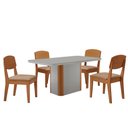 Ver imagem 2 de Mesa de Jantar Isadora 120cm Tampo Mdf Vidro com 4 Cadeiras Copper
