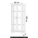 Ver imagem 2 de Cristaleira de Madeira 2 Portas de Vidro Hazel Carvalho Z25 - Mpozenato