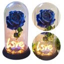 Ver imagem 7 de Luminária Love a Rosa Encantada Azul 28 Cm Presente de Natal Presente para Namorada Amor Lindo Bouti