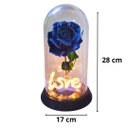 Ver imagem 4 de Luminária Love a Rosa Encantada Azul 28 Cm Presente de Natal Presente para Namorada Amor Lindo Bouti