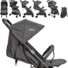 Carrinho para Gemeos Compacto Passeio Kiddo Road Melange Preto - 3