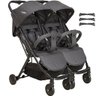 Carrinho para Gemeos Compacto Passeio Kiddo Road Melange Preto - 1