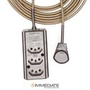 Ver imagem 2 de Extensão Elétrica 5 Metros Pp 2x0,75mm2 Revestido Tecido Dourado/preto Cabos Immediate Régua de 3 Sa