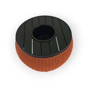 Mesa de Centro Champanheira em Alumínio e Corda Náutica