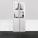 Ver imagem 2 de Porta de Correr Alumínio Branco Camarão Lambril com Visor Maxx - 210x80 - Direita