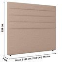 Ver imagem 3 de Cabeceira Cama Box Casal King Size Natali 193cm Linho Bege - Abmaza