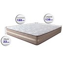 Ver imagem 2 de Colchão Casal CAMA INBOX de Molas Ensacadas 138x188x22 Cama inBox Smart Gold Bege