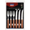 Ver imagem 2 de Jogo de Talheres Tramontina Churrasco Aço Inox Cabos de Madeira 12 Peças