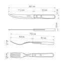 Ver imagem 3 de Jogo de Talheres Tramontina Churrasco Aço Inox Cabos de Madeira 12 Peças