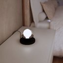 Ver imagem 4 de Abajur Luminária de Mesa Dama Interruptor e Globo e Lâmpada Branco Frio Decoração Casa Sala Quarto