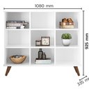 Ver imagem 3 de Nicho Organizador Retro 9 Prateleiras MDF 108cm Branco