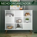 Ver imagem 6 de Nicho Organizador Retro 9 Prateleiras MDF 108cm Branco