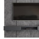 Ver imagem 4 de Painel Ripado 225cm Para TV 75 Polegadas Bless 2.3 Lukaliam Cimento Queimado