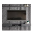Ver imagem 1 de Painel Ripado 225cm Para TV 75 Polegadas Bless 2.3 Lukaliam Cimento Queimado