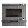 Painel Ripado 225cm Para TV 75 Polegadas Bless 2.3 Lukaliam Cimento Queimado - 1