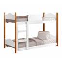 Ver imagem 3 de Mini Beliche Infantil Arthur Branco Com Colchões