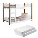 Ver imagem 1 de Mini Beliche Infantil Arthur Branco Com Colchões