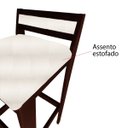 Ver imagem 7 de Banqueta Baixa 70cm para Bancada Assento Estofado em Sintetico Cecilia:imbuia com Sintetico Bege